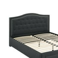 thumbnail image 4 of Sey Full Size Bed w Storage Drawers, Dark Gray Upholstered Headboard, 4 of 6