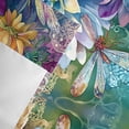 thumbnail image 6 of Spring Flowers Valances for Windows Bright Watercolor Pink Blue Purple Floral Leaf Dragonfly Rod Pocket Curtain Valance Window Treatment Short Curtains for Kitchen Living Room, 42"x18", 6 of 9