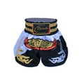 thumbnail image 2 of Nyeemya Kids Boys Quick Dry Boxing Shorts Youth Boxing Trunk Muay Thai Shorts Martial Arts Kickboxing White&Black S/140, 2 of 2