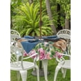 thumbnail image 2 of Easter Outdoor Tablecloth - 60 Inch Round Dining Table Cover, Spring Watercolor Bunny Eggs Flower Leaf Wood Grain Waterproof Outdoor Table Cloth with Umbrella Hole & Zipper for Picnic/Patio/Party, 2 of 7