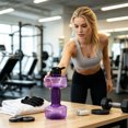 thumbnail image 5 of LEHOZIHEQ Dumbbell Shape Water Bottle, Portable Weight Water Bottles, Dumbbells Travel Cup, Eco-Friendly Cup for Gym, Yoga, Running, Outdoors, Cycling, and Camping, 5 of 7