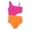 Purple & Orange, variant on Serdomi Girls One Piece Rainbow Gradient Side Cut-out Swimsuits Big Kid Bathing Suit with Adjustable Straps Size 6X/7