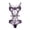 Purple, variant on Women's Lace One-Piece Bodysuit Deep V Neck Solid Color Adjustable Straps Hollow Out Comfortable Sleepwear For Wedding Night Valentine