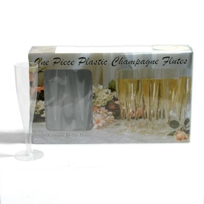 Plastic Champagne Glasses (10 count) (Best Affordable Champagne New Years Eve)