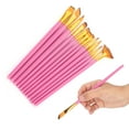 thumbnail image 4 of Juego de 12 pinceles de pintura, cepillos de pelo de nailon para óleo/acrílico/acuarela/pintura Gouache, color rojo rosa, 4 of 12