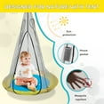 thumbnail image 4 of SkyBound 40" Saucer Tree Swing for Kids, Waterproof Flying Swing Seat for Children Support Up to 600lbs, 4 of 7