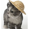 thumbnail image 3 of Plow & Hearth Holiday Kitten Statue with Hat and Scarf - Gray, 3 of 6
