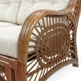 thumbnail image 5 of Malibu Lounge Three-Seater Sofa Natural Rattan Wicker Handmade Design with Cream Cushions, Colonial, 5 of 5