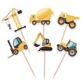 thumbnail image 4 of Toyvian 7pcs Cake Topper Excavator Tractor Cupcake Toppers Dump Truck Dessert Picks Birthday Cake Decor, 4 of 4