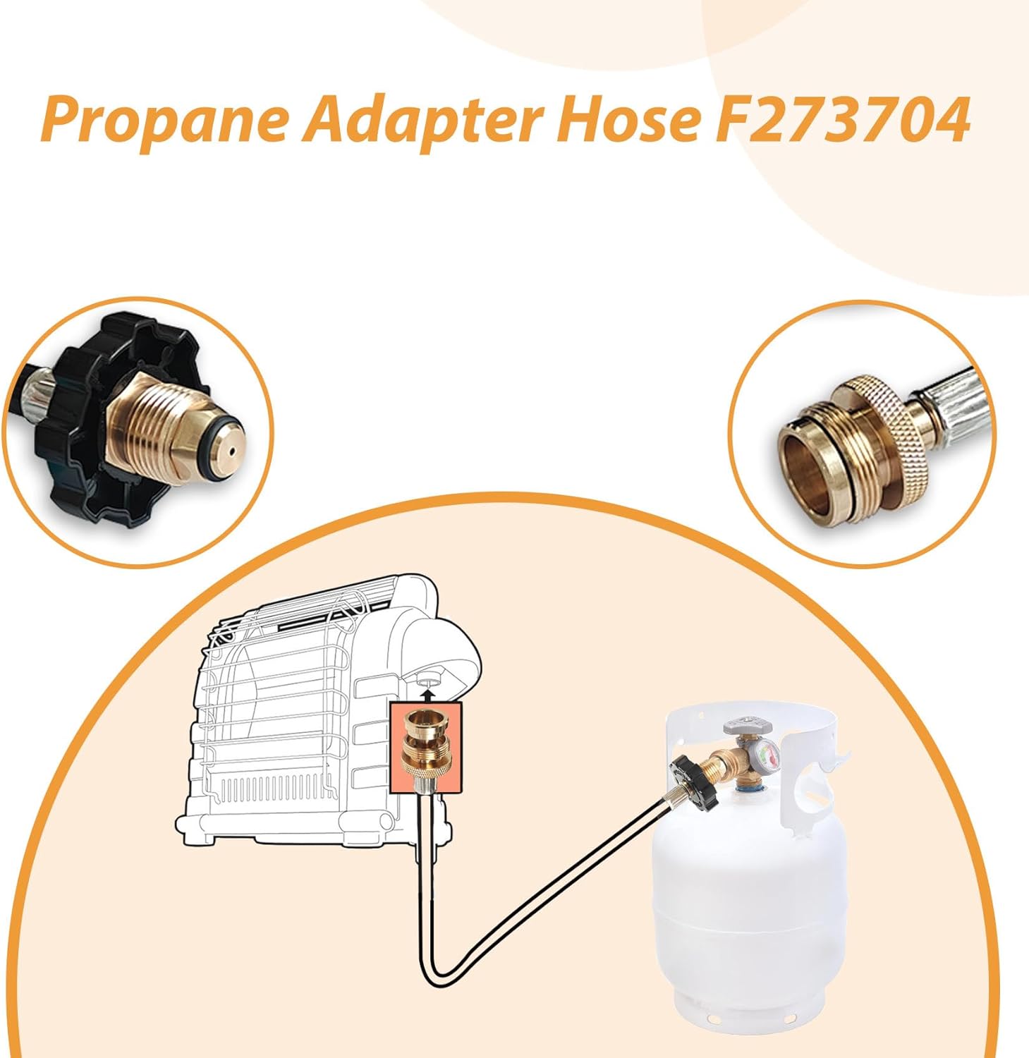10FT Propane Adapter Hose for Mr Heater Buddy Series for Big Buddy/Little Buddy/Portable Buddy Accessories to Propane Tank,Propane Heater Adapter Hose,for Buddy Flex Heater Hose to Propane Keg