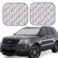 thumbnail image 6 of Kdxio Nautical And Pirate Owls Print 2-Piece Sun Shade Front Windshield - Foldable Car Front Window Sunshades for Most Sedans SUV Truck, 6 of 6