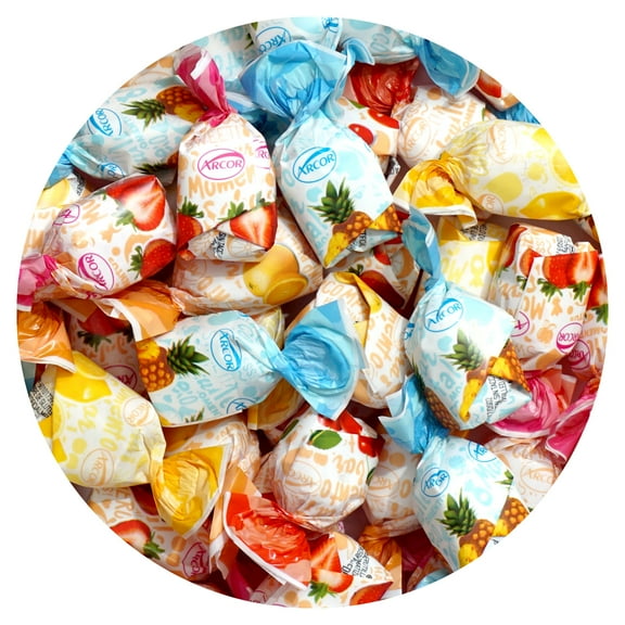 Arcor Fruit Filled Candy, 1 Pound Arcor Candy (Approx. 75 pcs.), Fruit Filled Hard Candy, Fruit Filled Candy, Fruit Filled Hard Candy Individually Wrapped