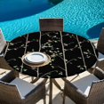 thumbnail image 6 of Sparrow Round Tablecloth, Fitted Table Cover with Elastic for 45"-54" Round Tables, Spring Birds on The Branches Vintage Country Black Table Cloth Outdoor Indoor Dinning Party Waterproof Tablecloths, 6 of 7