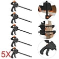 thumbnail image 4 of Eigraketly Barra de carpintería ajustable de 4 pulgadas F-Clamp Kit de carpintería rápido Herramienta de carpintero de sujeción de Herramientas y ferretería 5 piezas Eigraketly TO005265-02, 4 of 5