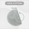 thumbnail image 5 of Better Trends Chic Round Bath Mat, 24" Diameter, 100% Cotton with Crochet Border, Water Absorbent, Ideal for Half Baths and Powder Rooms, Machine Washable, Gray - Lilly Crochet Collection, 5 of 6