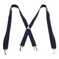 thumbnail image 2 of Mens Suspenders, Comfy Fit Approx 1x41.3in Mens Dress Suspenders Wide Applicability For Outdoor For Work For Wedding Navy Blue, 2 of 8