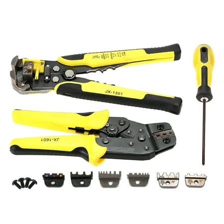 

Meterk 4 In 1 Wire Crimpers Engineering Ratcheting Terminal Crimping Pliers Bootlace Ferrule Crimper Tool Cord End Terminals with Wire Stripper