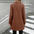 thumbnail image 6 of Tqcoqu Pea Coats For Women Stand Collar Single Breasted Trench Coat Fashion A-Line Fall Winter Jackets, 6 of 9