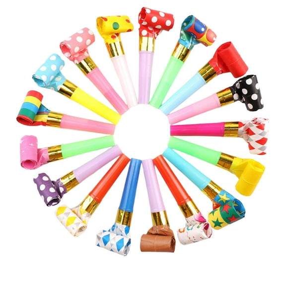 BESTSKY 20Pcs Kids Toys Soft Texture with Moderate Hardness Party Blowers for Kids Eco-Friendly Design New Years Blowers