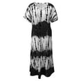 thumbnail image 4 of Robe d'Été pour Femmes Vêtements d'Été Mode Femmes Robe Décontractée Col en V Manches Courtes Robe Unie Robe Décontractée pour Femmes Robe d'Été Décontractée pour Femmes, 4 of 5