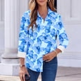 thumbnail image 6 of Fewfanhot Shirts for Women Button Down Shirts for Women Dressy Floral Printed Long Sleeve Blouse Business Casual Work Tops, 6 of 6