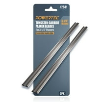 POWERTEC 2PK 3-1/4" Tungsten Carbide Hand Held Planer Blades Replacement for Black&Decker, Bosch, DeWalt, Hitachi, Makita, Porter Cable, Ryobi, Stanley, WEN (12841)