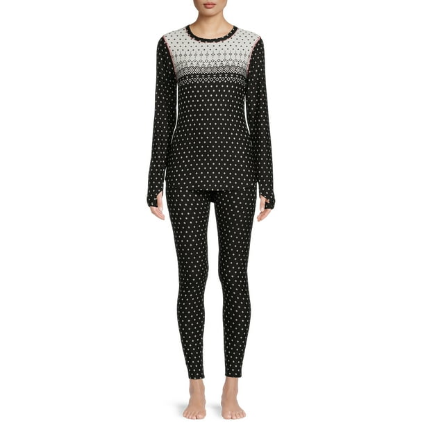 ClimateRight by Cuddl Duds Women's and Women's Plus Size Jersey Thermal ...