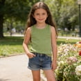 thumbnail image 4 of Diufon Girls Tank Tops Unisex Kids Summer Crewneck Sleeveless Shirts Casual Vest Top for Sport Dance Yoga, 4 of 9