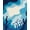 Blue, Pattern 4, variant on ODIKA 2'x3' Ultra-Soft Accent Mat, Blue Deep Oceanic Seascape Artistic Design Elegant Waves and Marine Life Accent Washable, Bare feet friendly, Easy Care Indoor rug for Bedside, Footrest