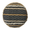 thumbnail image 6 of LR Home Small Over-tufted Striped Indoor Round Pouf, Multi, 18" x 18" x 14", 6 of 6
