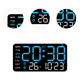 thumbnail image 2 of "Reloj De Pared Digital Con Alarmas Y Calendario, termómetro Belug, Negro Azul ", 2 of 5