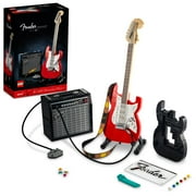 LEGO Ideas Fender Stratocaster 21329 DIY Guitar Model Building Set with 65 Princeton Reverb Amplifier & Authentic Accessories, Great Birthday Gift