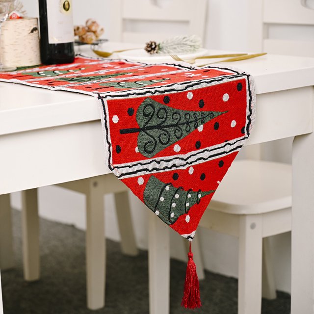 Yhmxh Table Runner,Table Cloth Christmas Home Decoration Supplies Knitted Fabric Table Runner Christmas Tablecloth Tablecloth Tablecloth