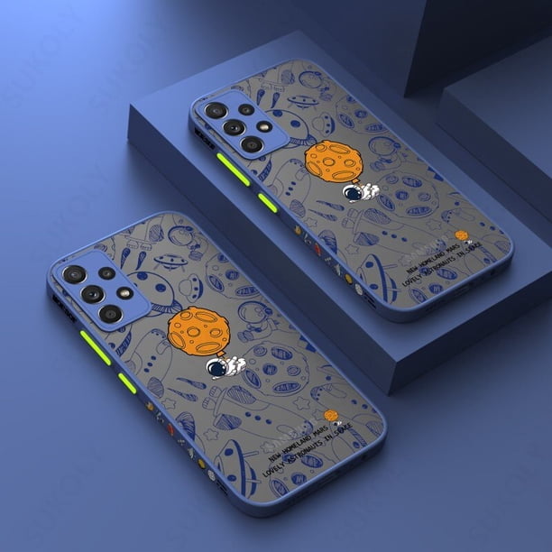 Bonita funda de teléfono con astronauta espacial para Samsung Galaxy, A52, A12, S22, S21 Ultra, S20 FE Plus, A54, A13, A71, A51, S23, A53, 5G, A72 xuanjing unisex