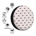 thumbnail image 4 of Fotbe bow on polka dots Pattern Spare Tire Cover Thickening Universal Fit for Jeep, Trailer, RV, SUV, Truck, Tough Tire Wheel Soft Cover-16 inch, 4 of 6