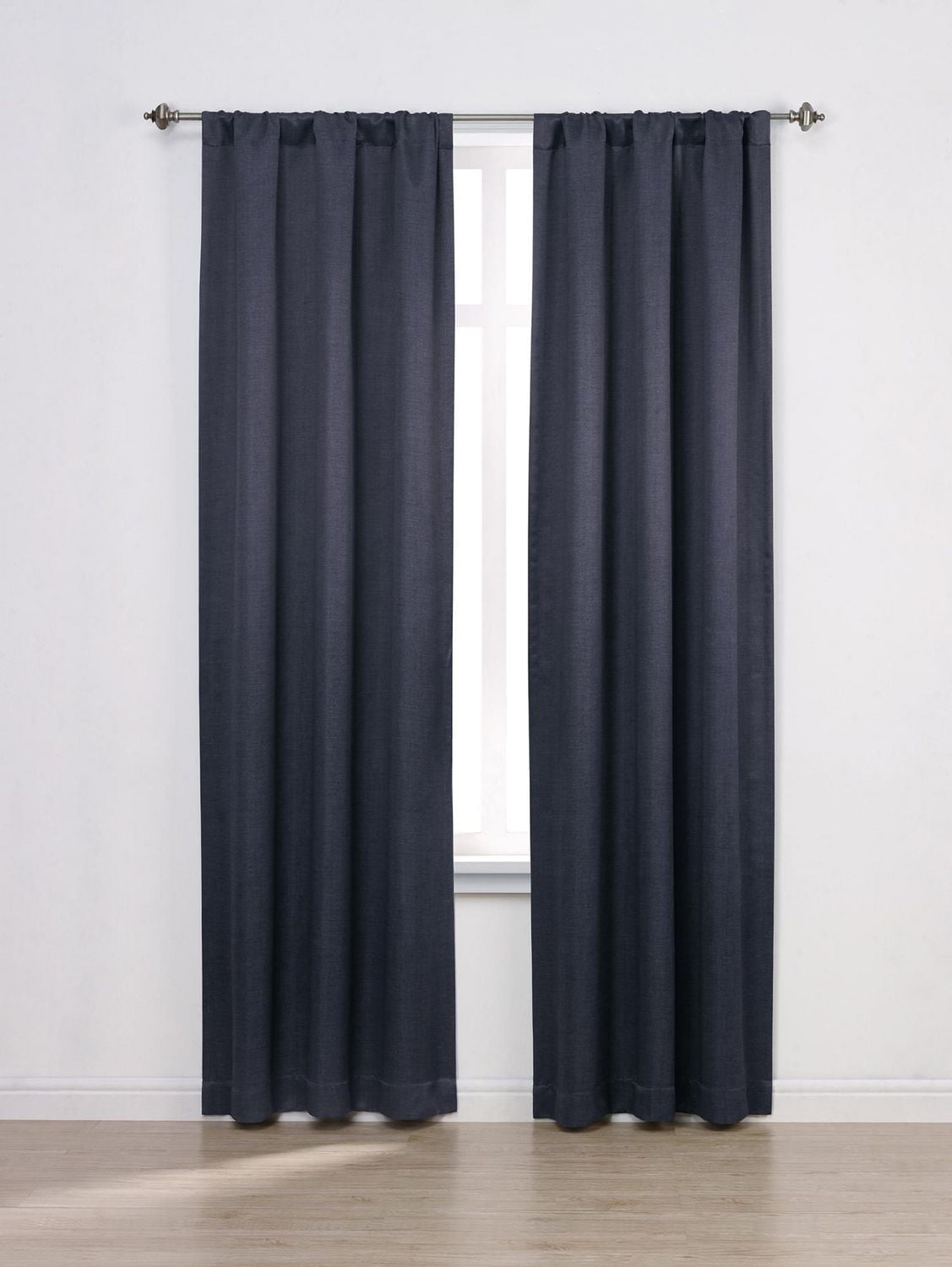 Mainstays Chambray Blackout 63" Window Panel Pair, 2 Panels, Each Panel: 40"x