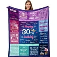 thumbnail image 1 of LHSHID 30th Birthday Gifts for Women Throw Blanket 30th Birthday Gifts for Her 30 Year Old Birthday Gifts for Women 30th Birthday Decorations for Women Gifts for 30th Birthday Woman Blanket 40"x50", 1 of 8