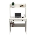 thumbnail image 5 of Inval 2-Drawer Computer Desk with Hutch, Washed Oak, 5 of 9