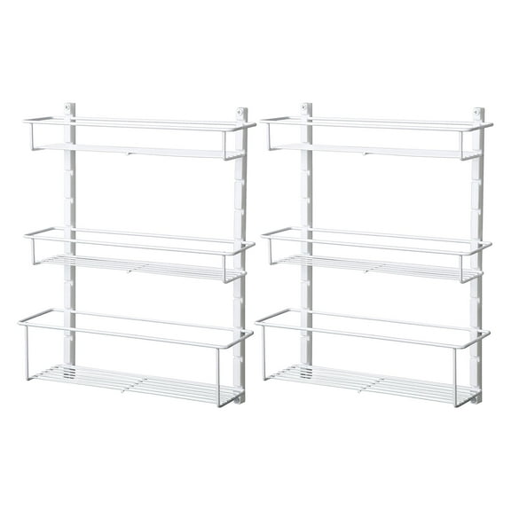 ClosetMaid Adjustable 3 Shelf Spice Rack for Cabinet/Wall White (2 Pk)