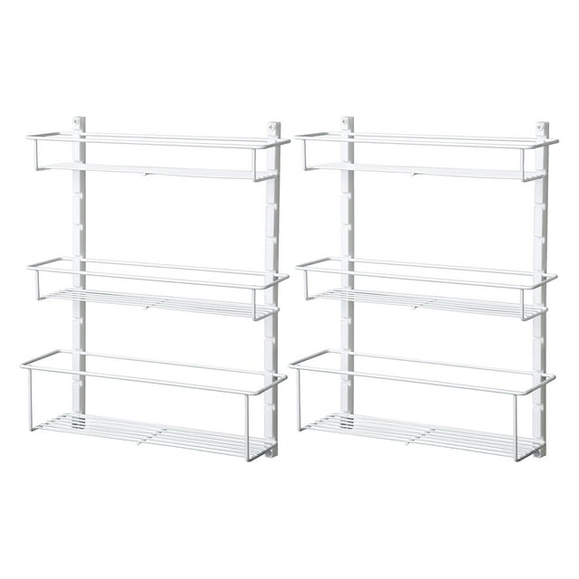 ClosetMaid Adjustable 3 Shelf Spice Rack for Cabinet/Wall White (2 Pk)