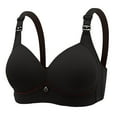 thumbnail image 2 of Xdegoge Plus Size Bras for Women No Underwire Seamless Bra Anti Sagging Push Up Bra Thin Comfy 2025 Everyday Bra Underwear Black XXXL Sujetadores Sin Varillas Para Mujer, 2 of 3