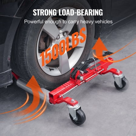 1500 Lbs Capacity Heavy Duty Wheel Dolly - Vehicle Positioning Car Lifter & Tire Jack