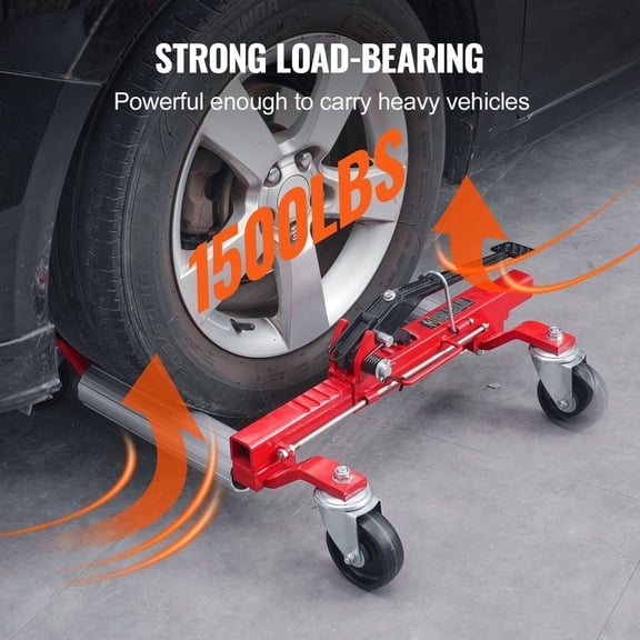 1500 Lbs Capacity Heavy Duty Wheel Dolly - Vehicle Positioning Car Lifter & Tire Jack