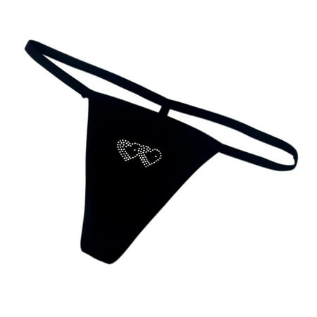 

6 Pack Ladies Underwear Panties Thong with Rhinestone Low Waist Hip Lift Women s Panties Low Waist Panties