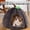 Black 13Inch, variant on Halloween Pumpkin Cat Bed Cave, 13" Soft Pumpkin Pets House, Removable Cushion Warm Cat Beds, Fall Decor for Halloween Party Favors #Orange