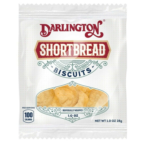 Darlington Individually Wrapped Shortbread Biscuit Bites, 1 Ounce -- 108 per case.
