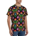 thumbnail image 4 of Yiaed Traditional Floral Polish Print Mens Short Sleeve Tight Fit T-Shirt, Crewneck Casual Tee-3X-Large, 4 of 5