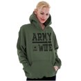 thumbnail image 3 of US Army Wife Military Star Logo Hoodie Sweatshirt Women Brisco Brands S, 3 of 6