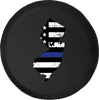 New Jersey -Thin Blue Line Distressed American Flag Spare Tire Cover Jeep RV 29 Inch