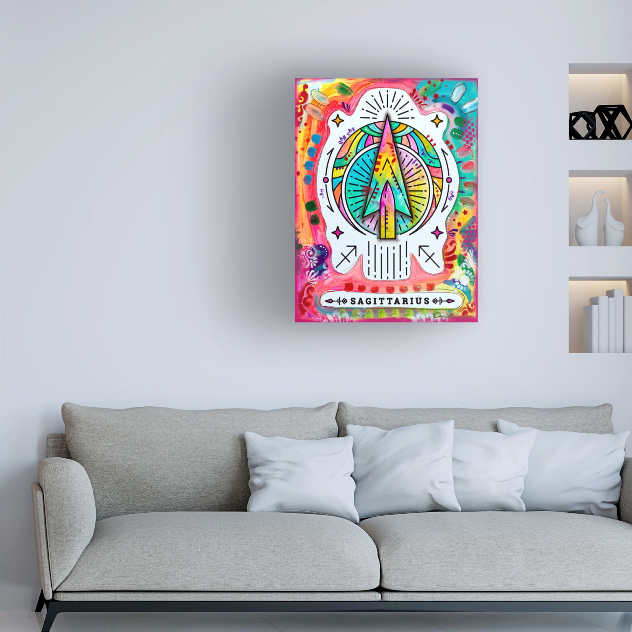 Canvas Wall Art - Dean Russo 'Sagittarius' Wall Art for Living Room, Bedroom, or Office Décor by Trademark Fine Art - 18 x 24 Inches